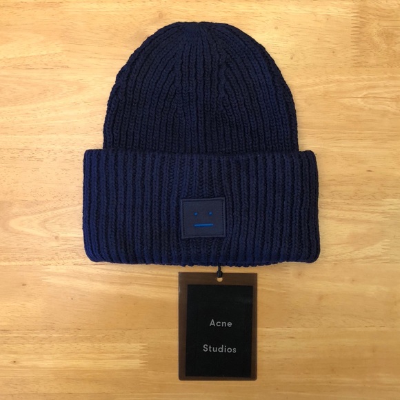 acne beanie blue